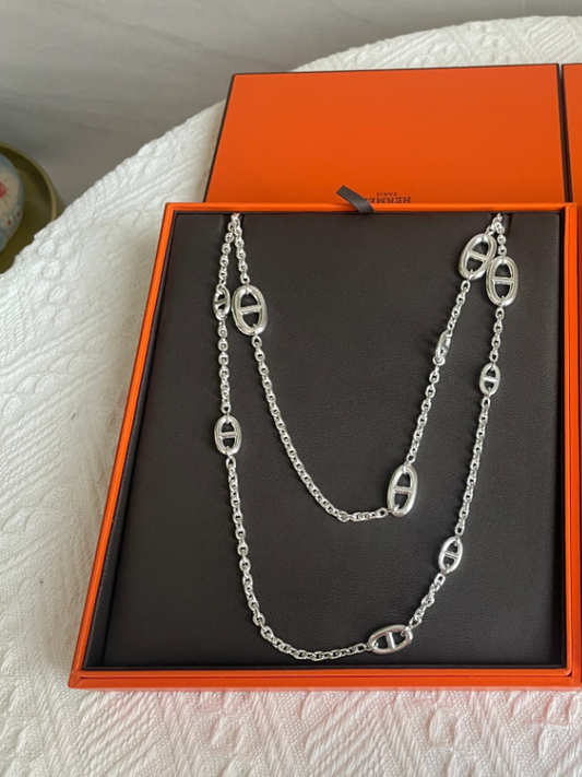 [⭐Hinora Jewelry]Classic Silver Sweater Chain
