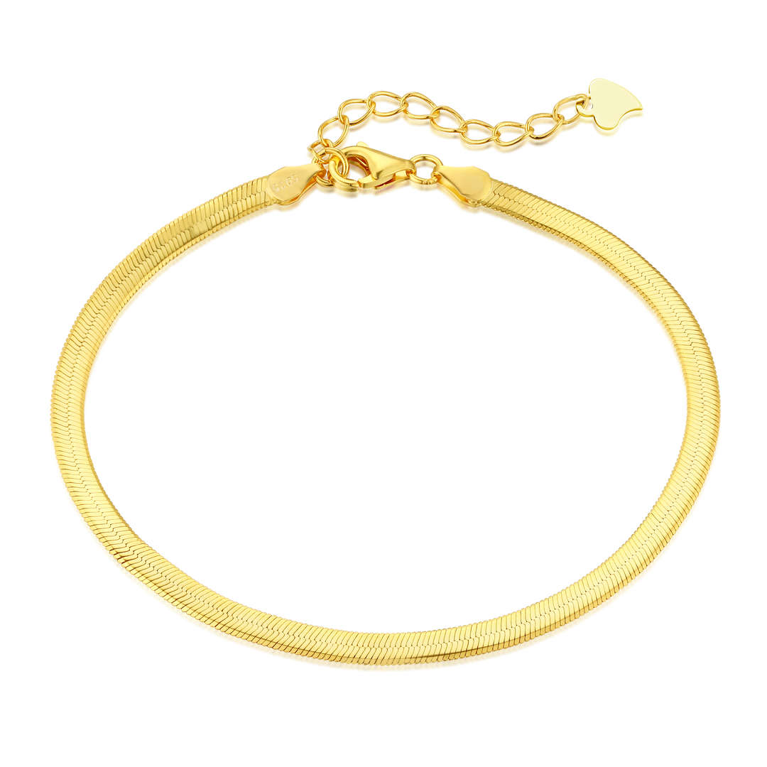 [Hinora Jewelry]Flat Snake Bone Chain Blade Necklace