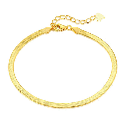 [Hinora Jewelry]Flat Snake Bone Chain Blade Necklace