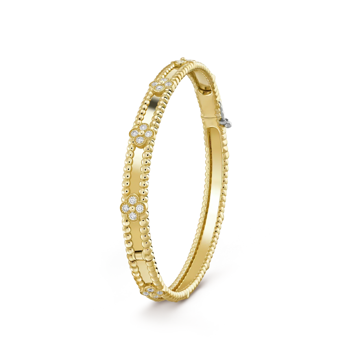 [⭐Hinora Jewelry]CLOVER BRACELET 4MM DIAMONDS