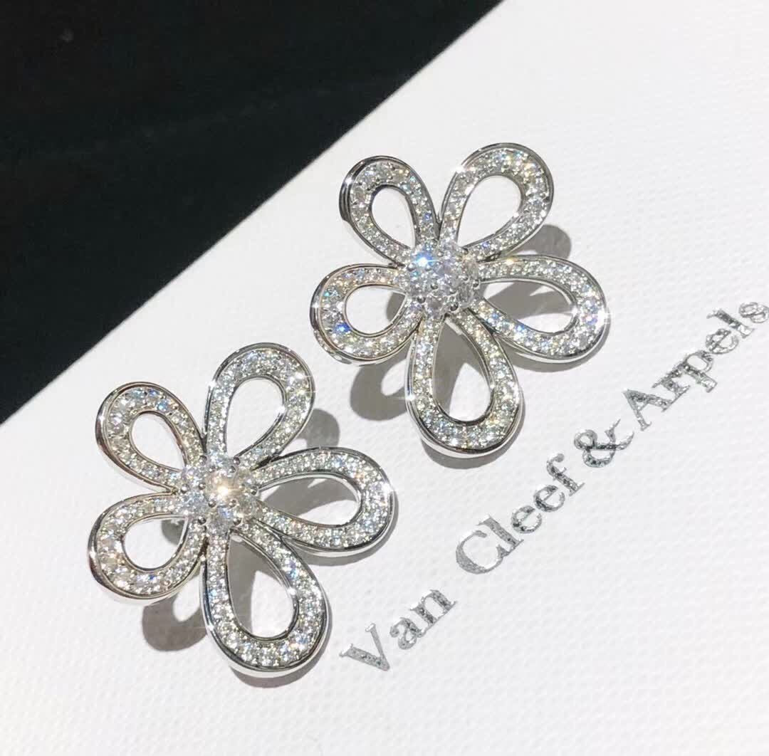 [⭐Hinora Jewelry]FLOWERLACE EARRINGS FULL DIAMONDS