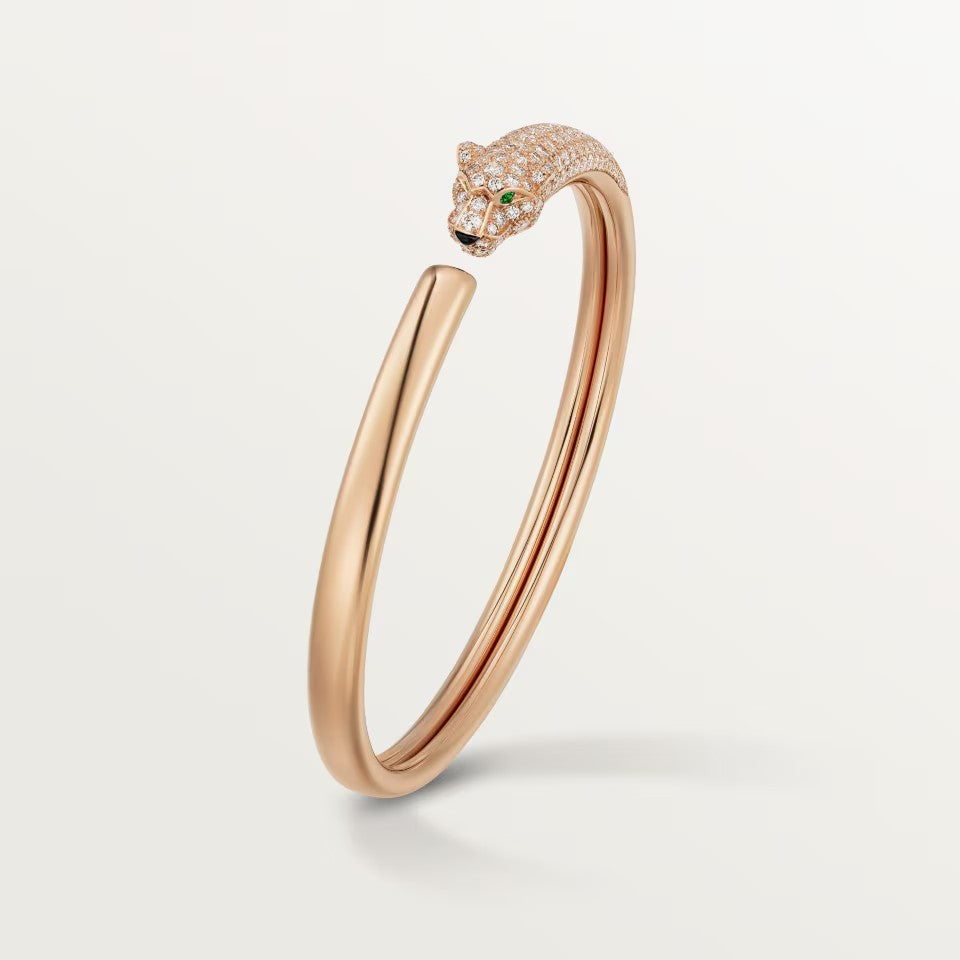 [⭐Hinora Jewelry]PANTHERE HALF DIAMOND OPEN BRACELET