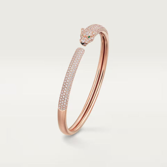 [⭐Hinora Jewelry]PANTHERE FULL DIAMOND OPEN BRACELET