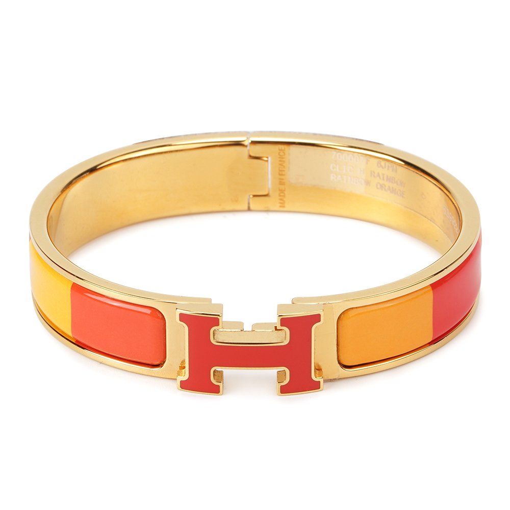 [⭐Hinora Jewelry]H BRACELET ORANGE RAINBOW CERAMIC
