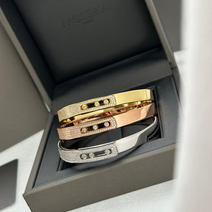 [⭐Hinora Jewelry]Move Noa Rose Gold Pavé Diamond Bangle Bracelet