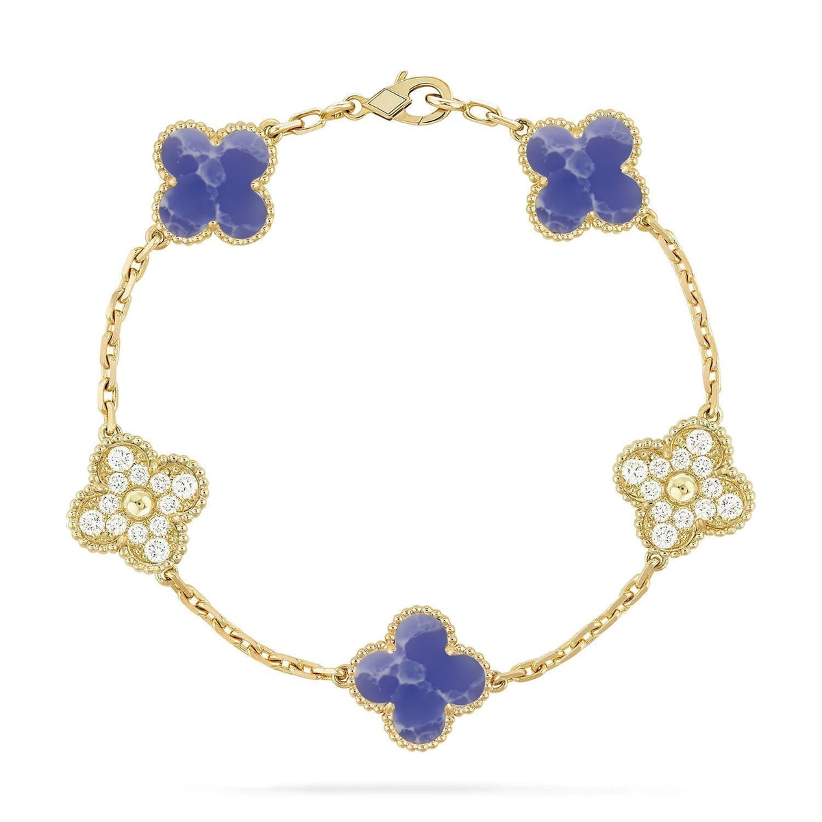 [⭐Hinora Jewelry]CLOVER 5 MOTIF BLUE VEINS BRACELET COLLECTION