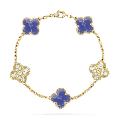 [⭐Hinora Jewelry]CLOVER 5 MOTIF BLUE VEINS BRACELET COLLECTION