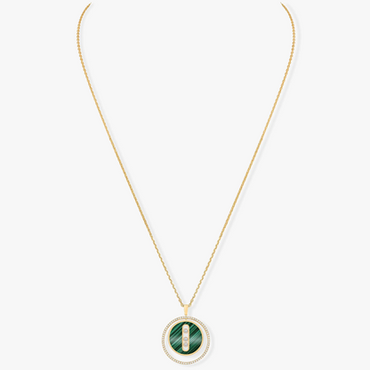 [⭐Hinora Jewelry]Demo MOVE 3 DIAMOND MALACHITE GOLD DIAMOND NECKLACE