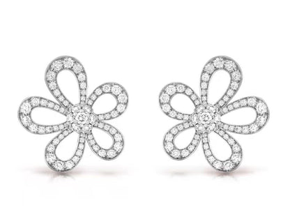 [⭐Hinora Jewelry]FLOWERLACE EARRINGS FULL DIAMONDS