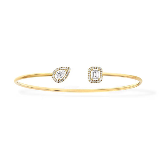 [⭐Hinora Jewelry]JONC FLEX MY TWIN TOI & MOI SILVER DIAMOND BRACELET