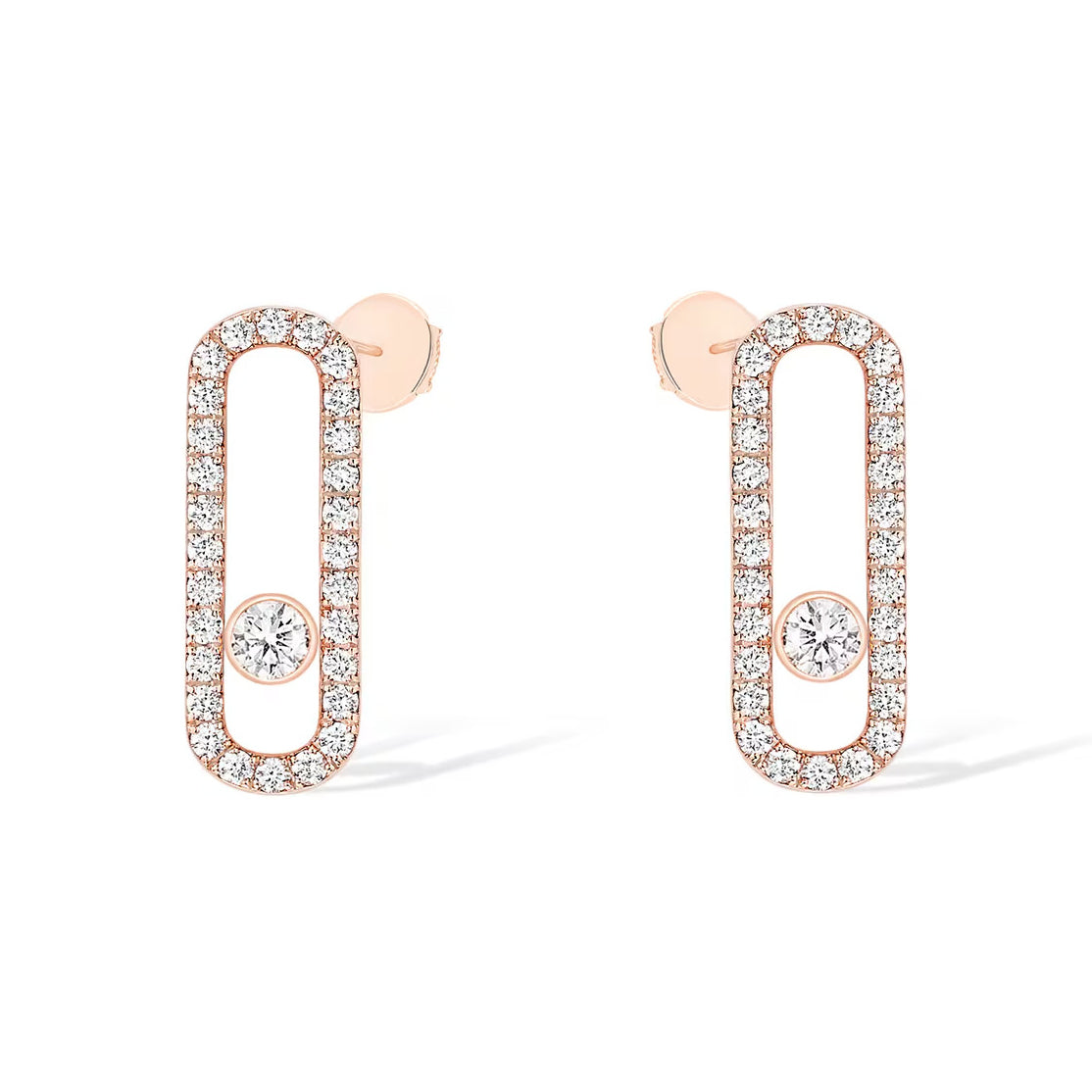 [⭐Hinora Jewelry]MOVE UNO STUD DIAMOND PAVED EARRINGS