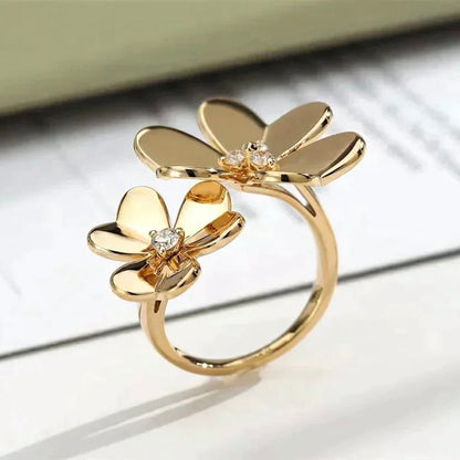 [⭐Hinora Jewelry]CLOVER COMOS GOLD DIAMOND RING
