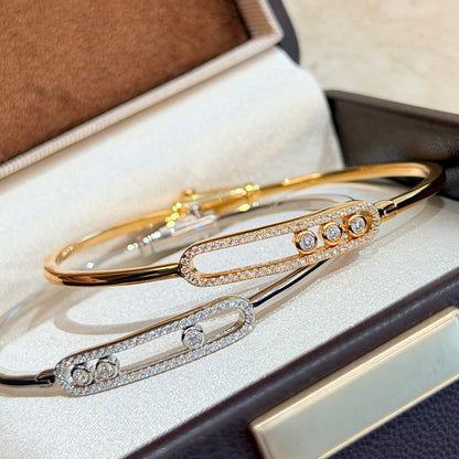 [⭐Hinora Jewelry]Move Pavé Diamond Bangle Bracelet M