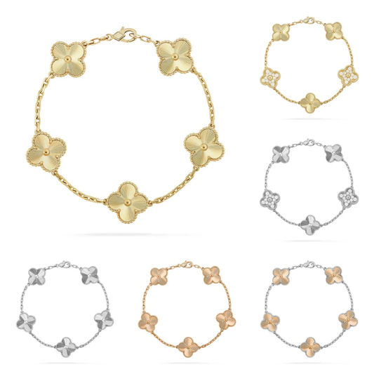 [⭐Hinora Jewelry] CLOVER 5 MOTIF LASER BRACELET COLLECTION