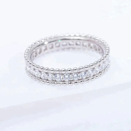 [⭐Hinora Jewelry]PERLEE DIAMOND SILVER RING
