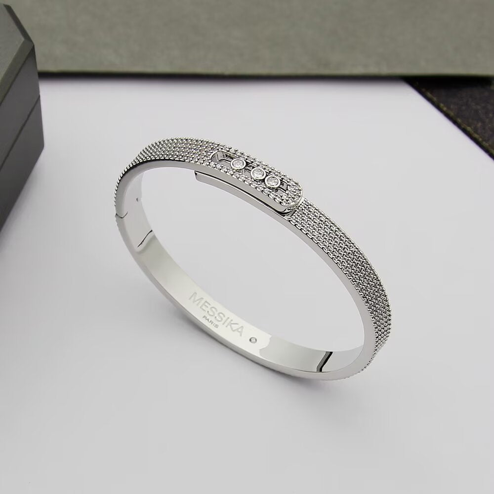 [⭐Hinora Jewelry]Move Noa Full Pavé Diamond Bangle Bracelet