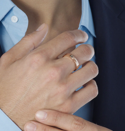 [⭐Hinora Jewelry]ALLIANCE LIENS VIDENCE 4MM RING