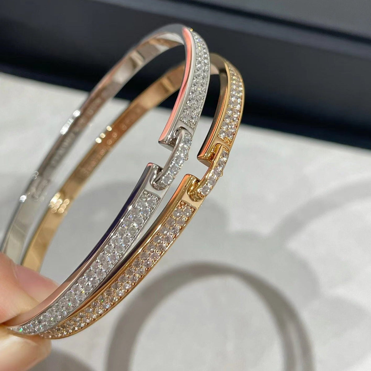 [⭐Hinora Jewelry]LIENS VIDENCE DIAMOND PAVED BRACELET