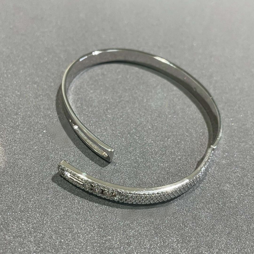 [⭐Hinora Jewelry]Move Noa Rose Gold Pavé Diamond Bangle Bracelet