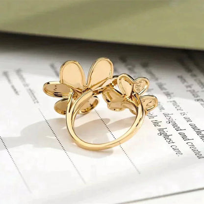 [⭐Hinora Jewelry]CLOVER COMOS GOLD DIAMOND RING