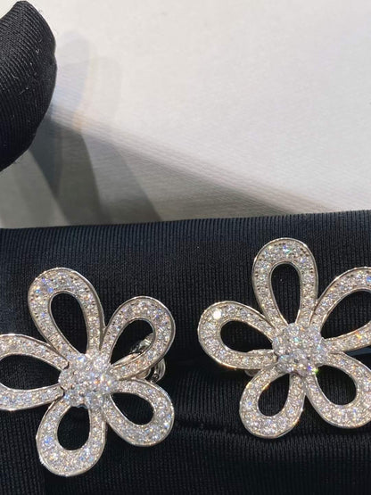 [⭐Hinora Jewelry]FLOWERLACE EARRINGS FULL DIAMONDS