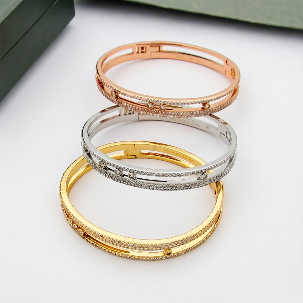 [⭐Hinora Jewelry]Move Romane pavé bangle