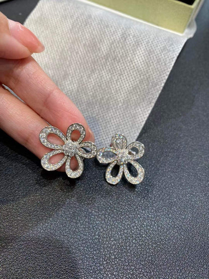 [⭐Hinora Jewelry]FLOWERLACE EARRINGS FULL DIAMONDS