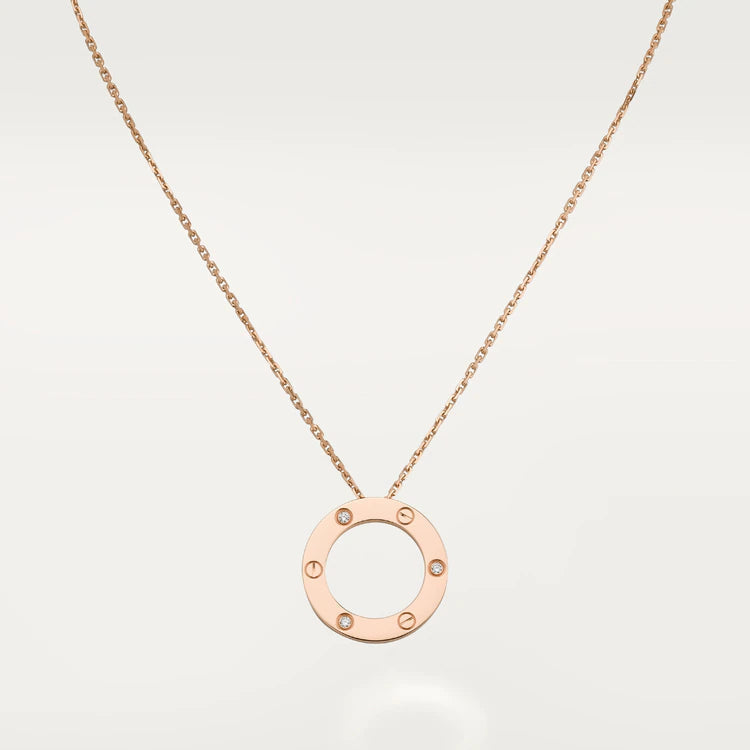 [⭐Hinora Jewelry]LOVE NECKLACE 16MM 3 DIAMONDS