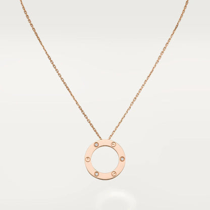 [⭐Hinora Jewelry]LOVE NECKLACE 16MM 3 DIAMONDS