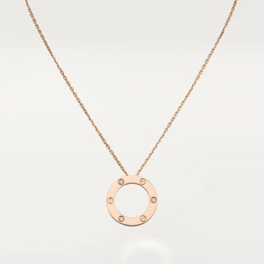 [⭐Hinora Jewelry]LOVE NECKLACE 16MM 3 DIAMONDS