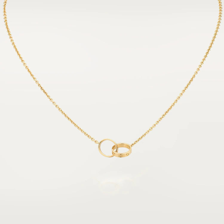 [⭐Hinora Jewelry]LOVE NECKLACE DOUBLE RING GOLD
