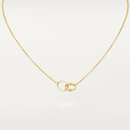 [⭐Hinora Jewelry]LOVE NECKLACE DOUBLE RING GOLD