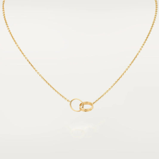 [⭐Hinora Jewelry]LOVE NECKLACE DOUBLE RING GOLD