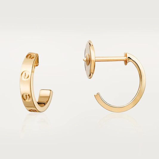 [⭐Hinora Jewelry]LOVE EARRINGS 2.65MM PINK GOLD