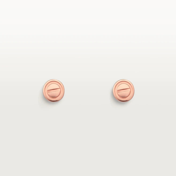 [⭐Hinora Jewelry]LOVE EARRINGS PINK GOLD 10MM