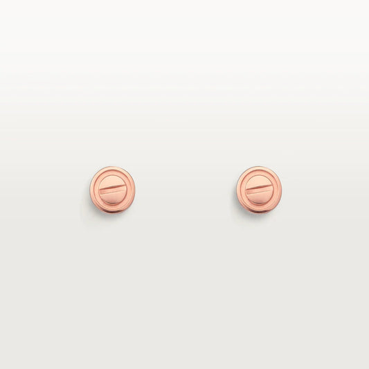 [⭐Hinora Jewelry]LOVE EARRINGS PINK GOLD 10MM
