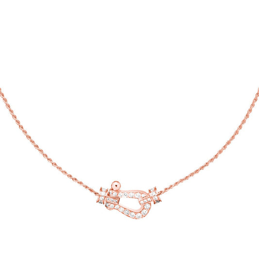[⭐Hinora Jewelry]FORCE 10 PINK GOLD DIAMOND NECKLACE