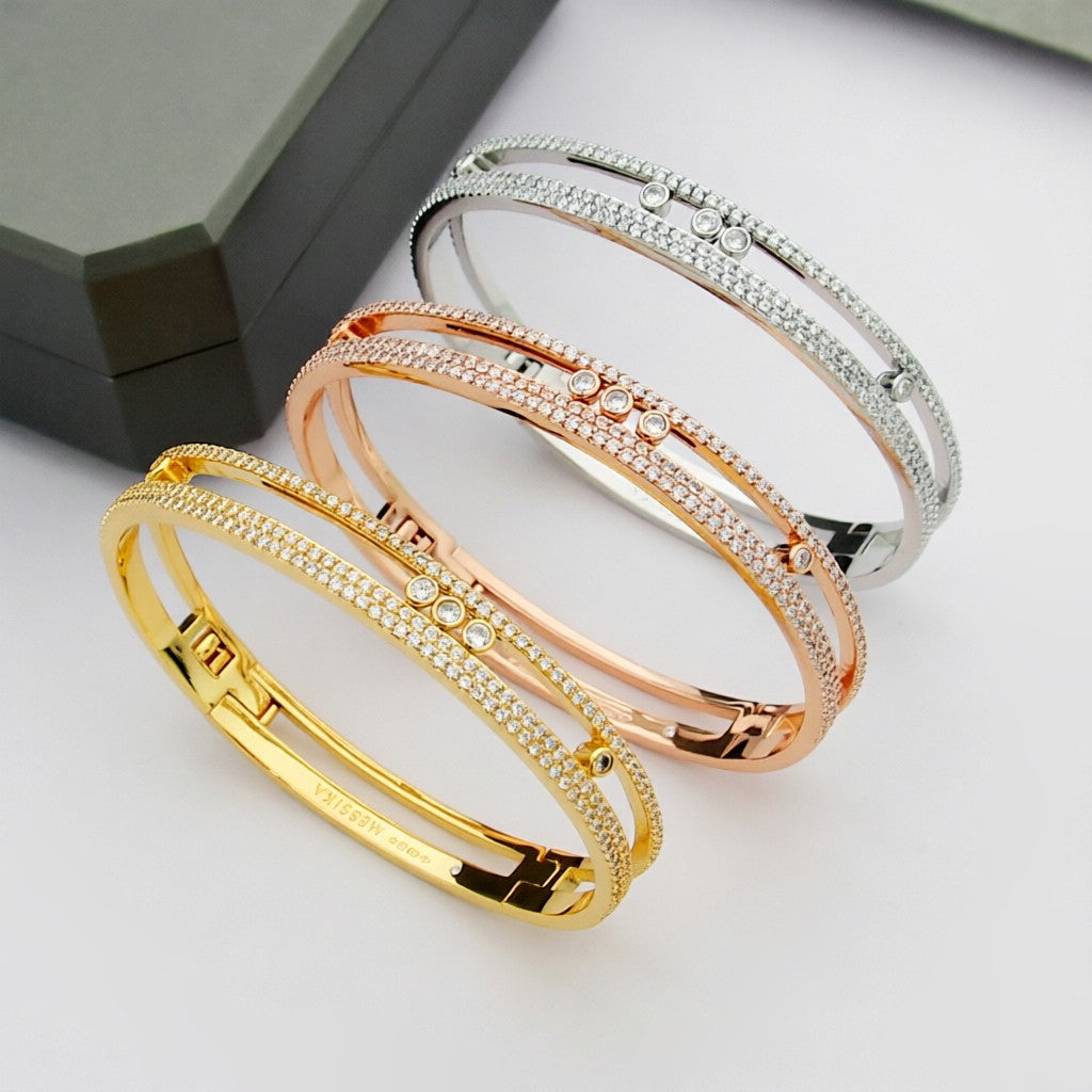 [⭐Hinora Jewelry]Move Romane pavé bangle