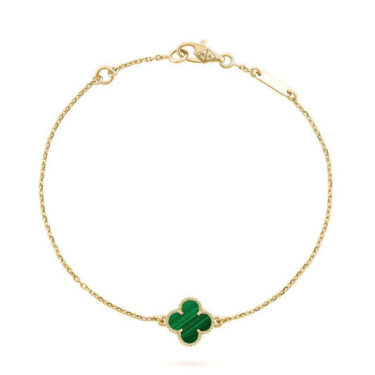 [⭐Hinora Jewelry]CLOVER BRACELET MALACHITE 1 MOTIF