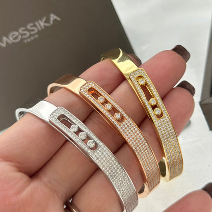 [⭐Hinora Jewelry]Move Noa Rose Gold Pavé Diamond Bangle Bracelet