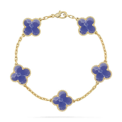 [⭐Hinora Jewelry]CLOVER 5 MOTIF BLUE VEINS BRACELET COLLECTION