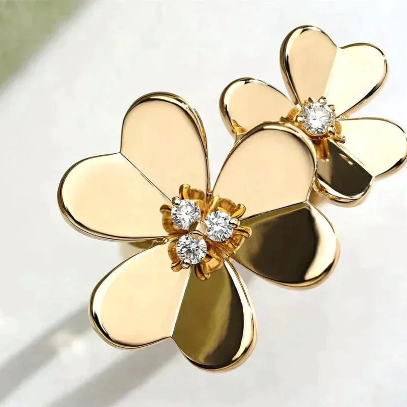[⭐Hinora Jewelry]CLOVER COMOS GOLD DIAMOND RING