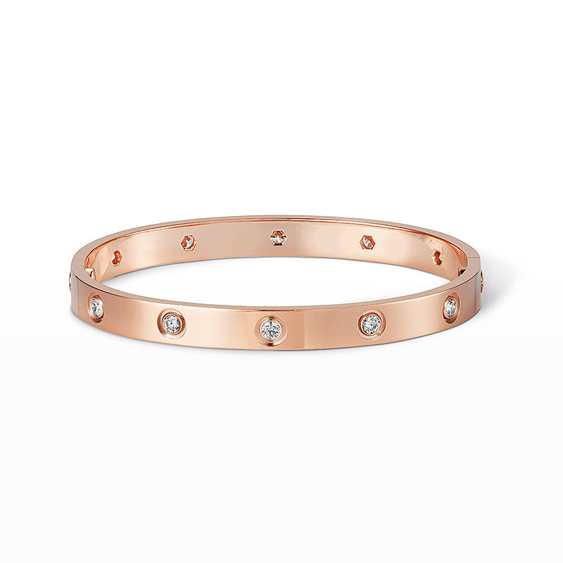[⭐Hinora Jewelry]LOVE BRACELET 6.1MM 10 DIAMONDS