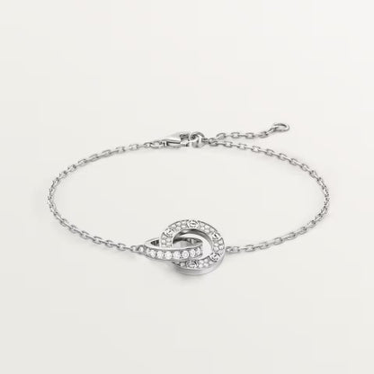 [⭐Hinora Jewelry]LOVE DOUBLE RING FULL DIAMOND BRACELET
