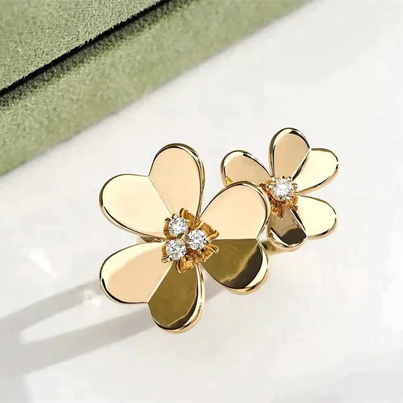 [⭐Hinora Jewelry]CLOVER COMOS GOLD DIAMOND RING