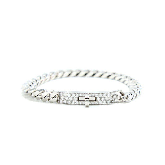 [⭐Hinora Jewelry]KELLY CHAIN SILVER DIAMOND BRACELET
