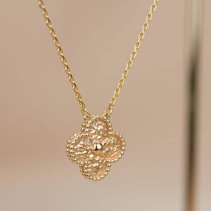 [⭐Hinora Jewelry]CLOVER 15MM  BRONZING NECKLACE