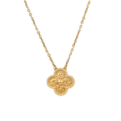 [⭐Hinora Jewelry]CLOVER 15MM  BRONZING NECKLACE