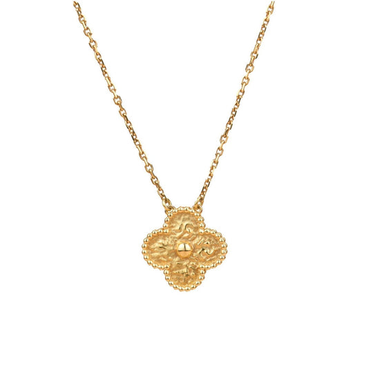 [⭐Hinora Jewelry]CLOVER 15MM  BRONZING NECKLACE