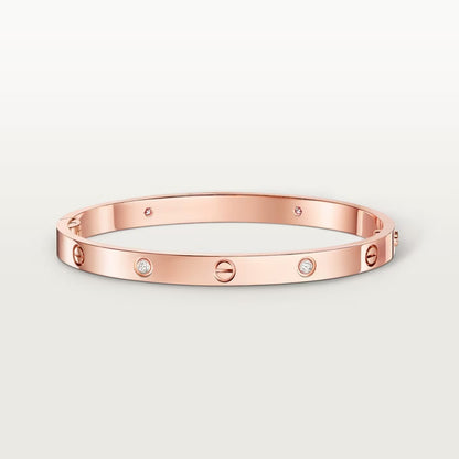 [⭐Hinora Jewelry]LOVE BRACELET 4.8MM 4 DIAMONDS